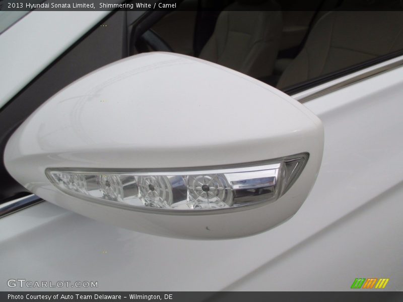 Shimmering White / Camel 2013 Hyundai Sonata Limited