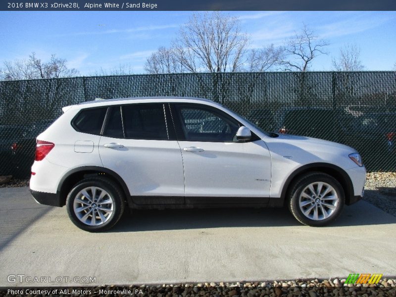 Alpine White / Sand Beige 2016 BMW X3 xDrive28i