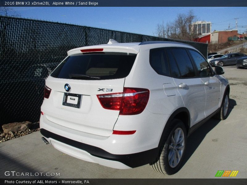 Alpine White / Sand Beige 2016 BMW X3 xDrive28i
