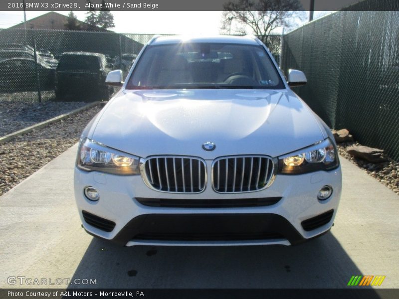 Alpine White / Sand Beige 2016 BMW X3 xDrive28i