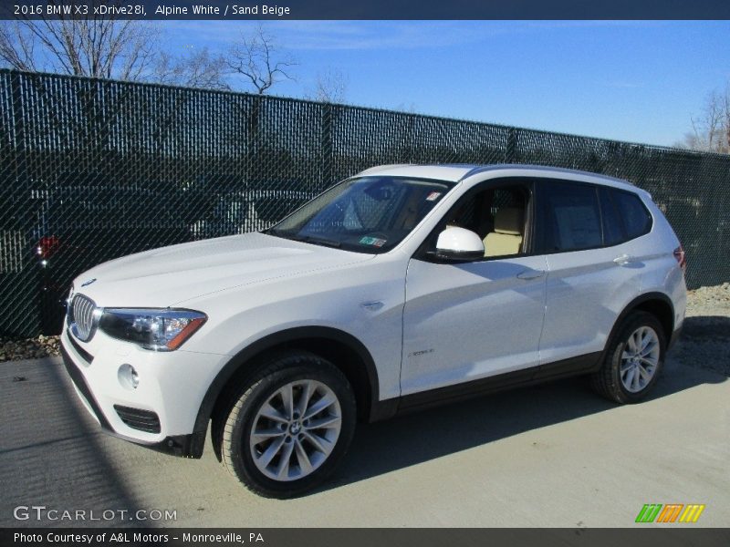 Alpine White / Sand Beige 2016 BMW X3 xDrive28i