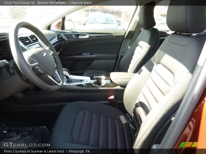 Bronze Fire Metallic / Charcoal Black 2016 Ford Fusion SE
