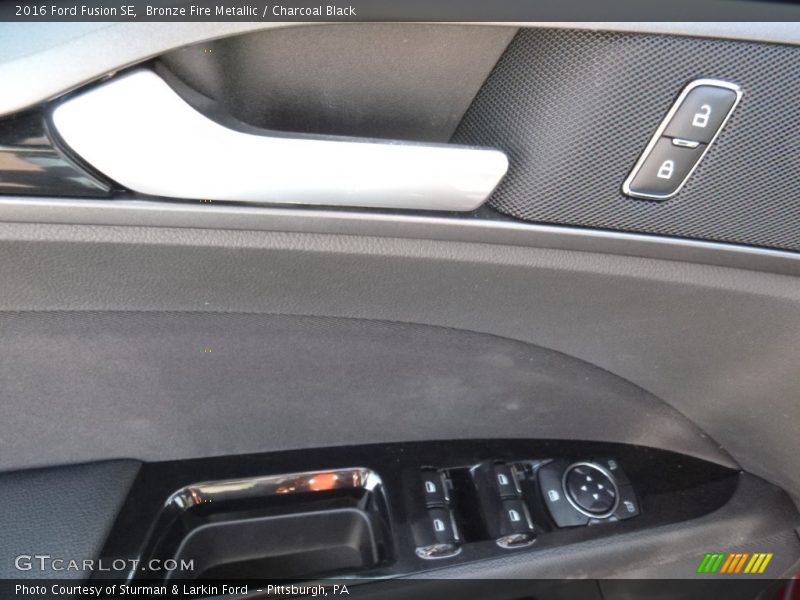 Bronze Fire Metallic / Charcoal Black 2016 Ford Fusion SE