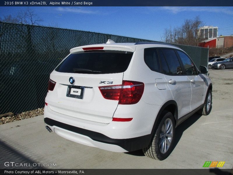 Alpine White / Sand Beige 2016 BMW X3 xDrive28i