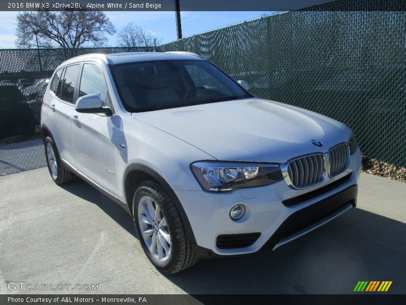 Alpine White / Sand Beige 2016 BMW X3 xDrive28i