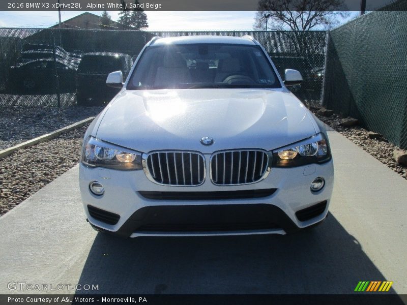 Alpine White / Sand Beige 2016 BMW X3 xDrive28i