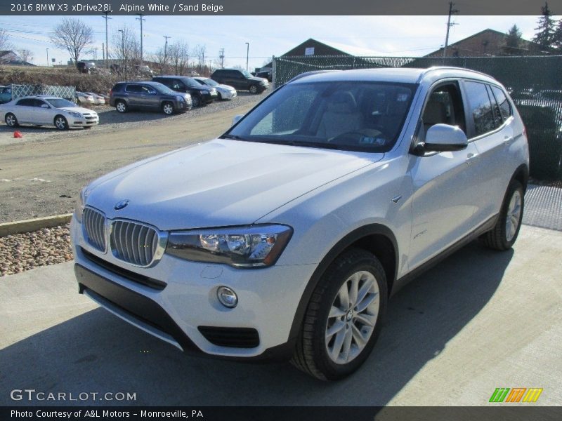Alpine White / Sand Beige 2016 BMW X3 xDrive28i