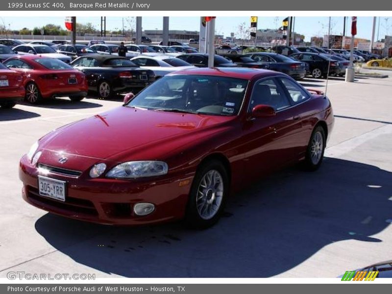 Baroque Red Metallic / Ivory 1999 Lexus SC 400