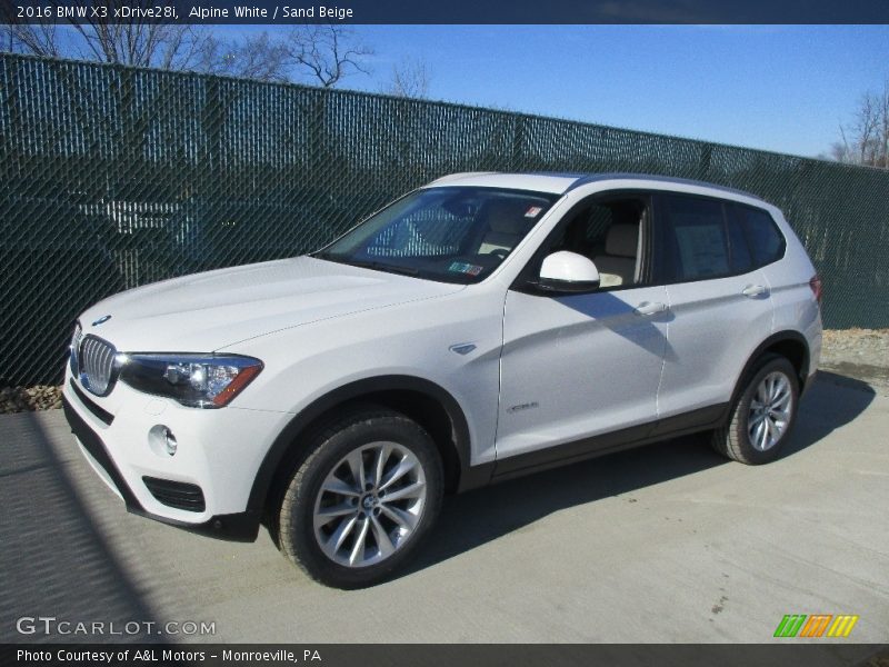 Alpine White / Sand Beige 2016 BMW X3 xDrive28i