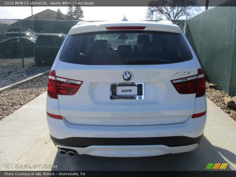 Alpine White / Sand Beige 2016 BMW X3 xDrive28i
