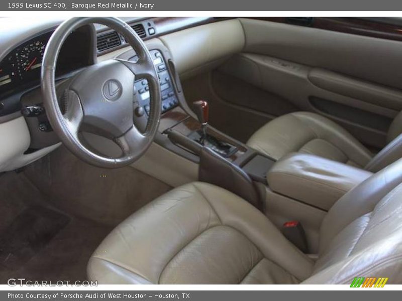 Baroque Red Metallic / Ivory 1999 Lexus SC 400