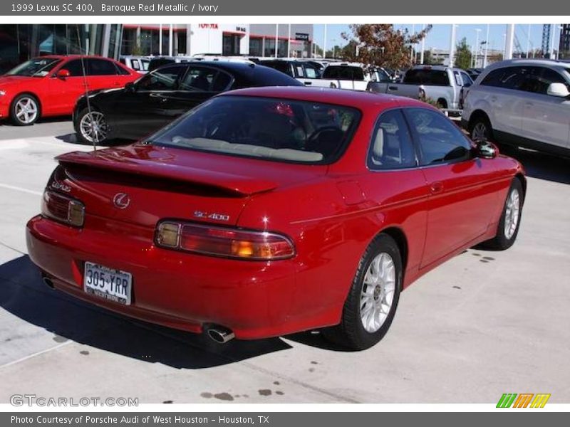 Baroque Red Metallic / Ivory 1999 Lexus SC 400