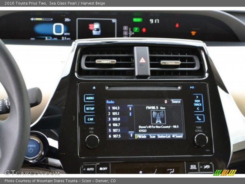 Sea Glass Pearl / Harvest Beige 2016 Toyota Prius Two