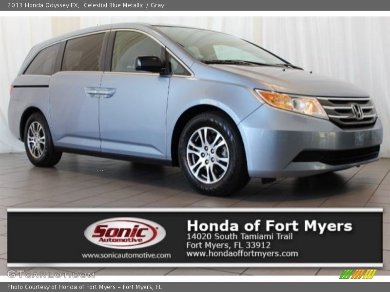 Celestial Blue Metallic / Gray 2013 Honda Odyssey EX