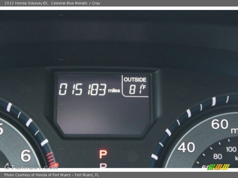 Celestial Blue Metallic / Gray 2013 Honda Odyssey EX