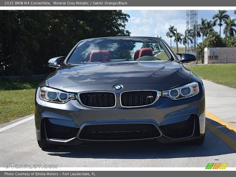 Mineral Grey Metallic / Sakhir Orange/Black 2015 BMW M4 Convertible