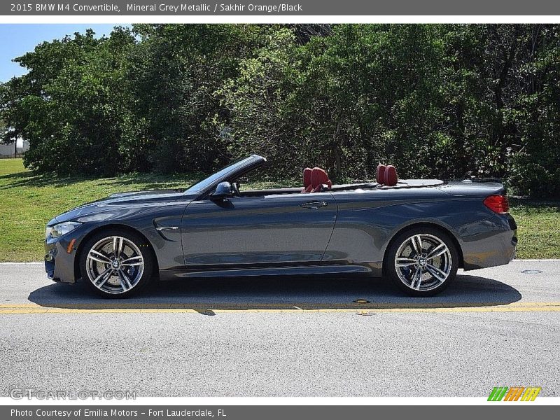 Mineral Grey Metallic / Sakhir Orange/Black 2015 BMW M4 Convertible