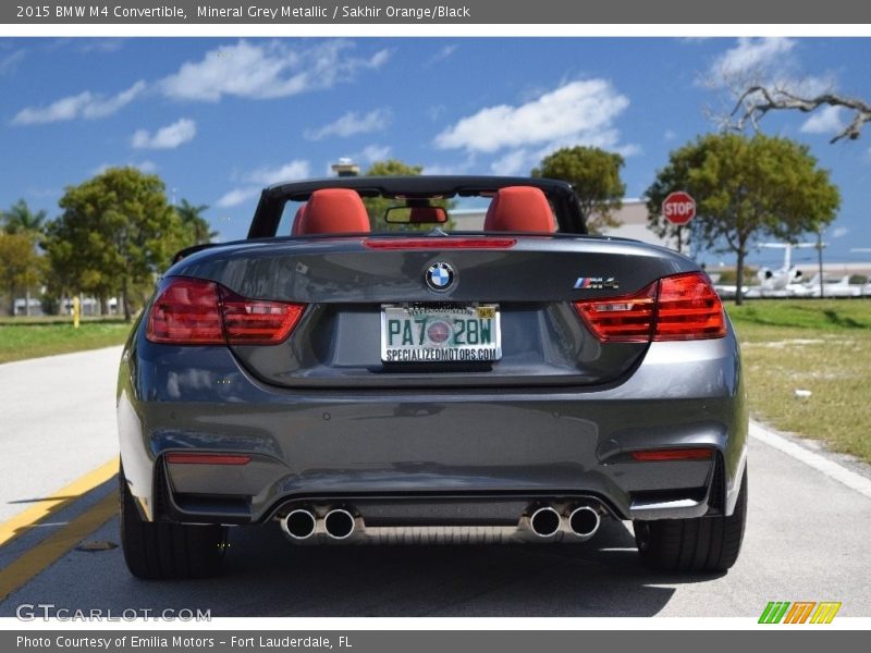 Mineral Grey Metallic / Sakhir Orange/Black 2015 BMW M4 Convertible