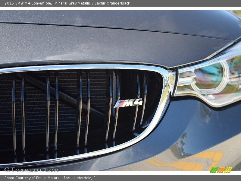 Mineral Grey Metallic / Sakhir Orange/Black 2015 BMW M4 Convertible