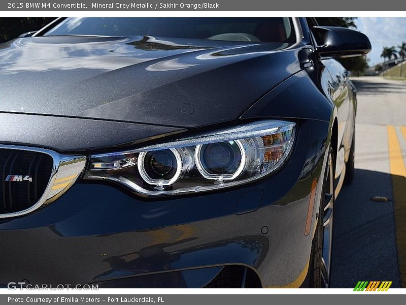 Mineral Grey Metallic / Sakhir Orange/Black 2015 BMW M4 Convertible