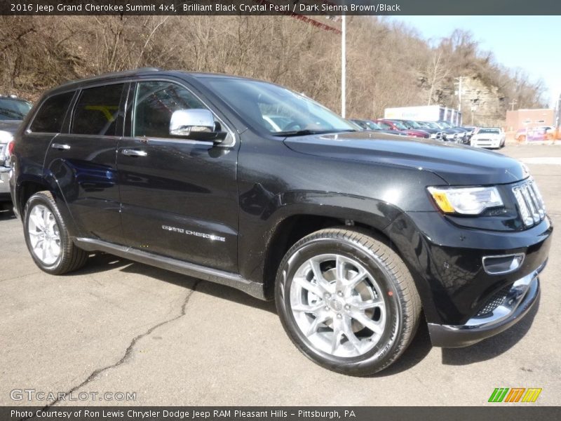 Brilliant Black Crystal Pearl / Dark Sienna Brown/Black 2016 Jeep Grand Cherokee Summit 4x4