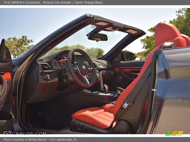 Mineral Grey Metallic / Sakhir Orange/Black 2015 BMW M4 Convertible