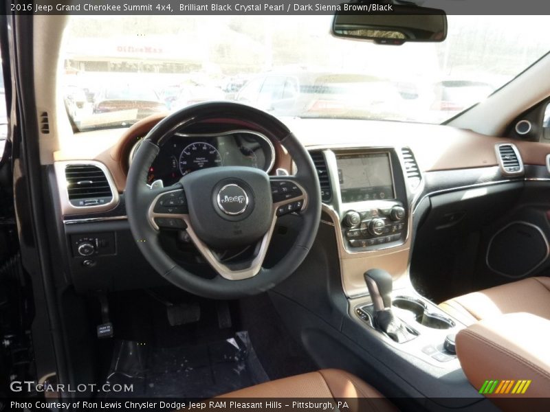 Brilliant Black Crystal Pearl / Dark Sienna Brown/Black 2016 Jeep Grand Cherokee Summit 4x4
