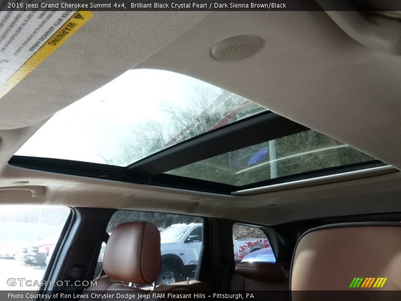 Brilliant Black Crystal Pearl / Dark Sienna Brown/Black 2016 Jeep Grand Cherokee Summit 4x4