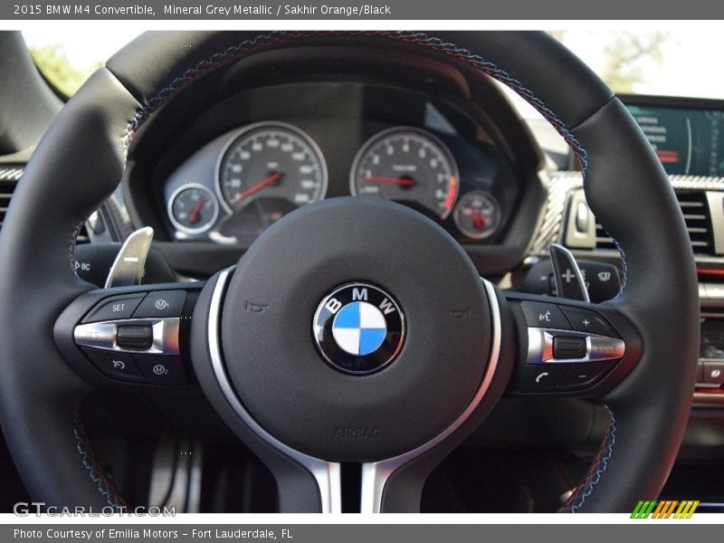 Mineral Grey Metallic / Sakhir Orange/Black 2015 BMW M4 Convertible