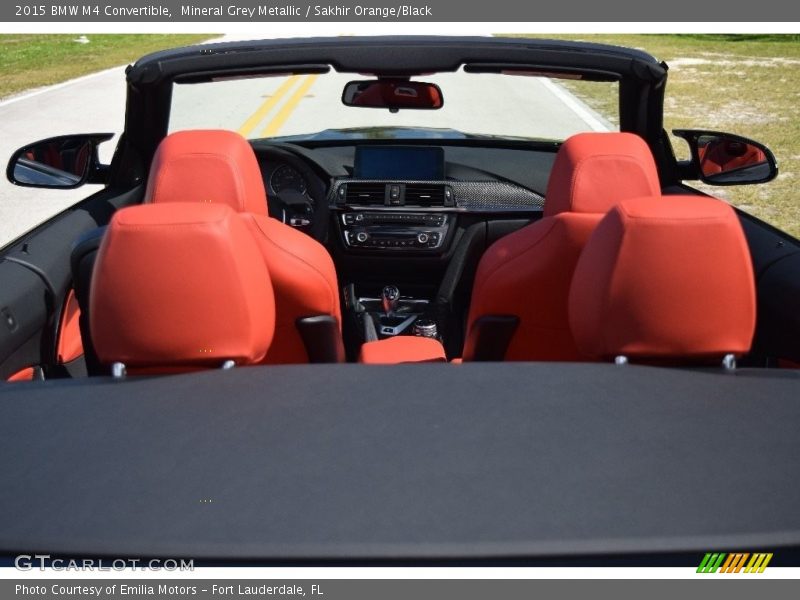 Mineral Grey Metallic / Sakhir Orange/Black 2015 BMW M4 Convertible