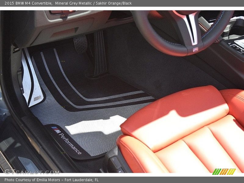 Mineral Grey Metallic / Sakhir Orange/Black 2015 BMW M4 Convertible