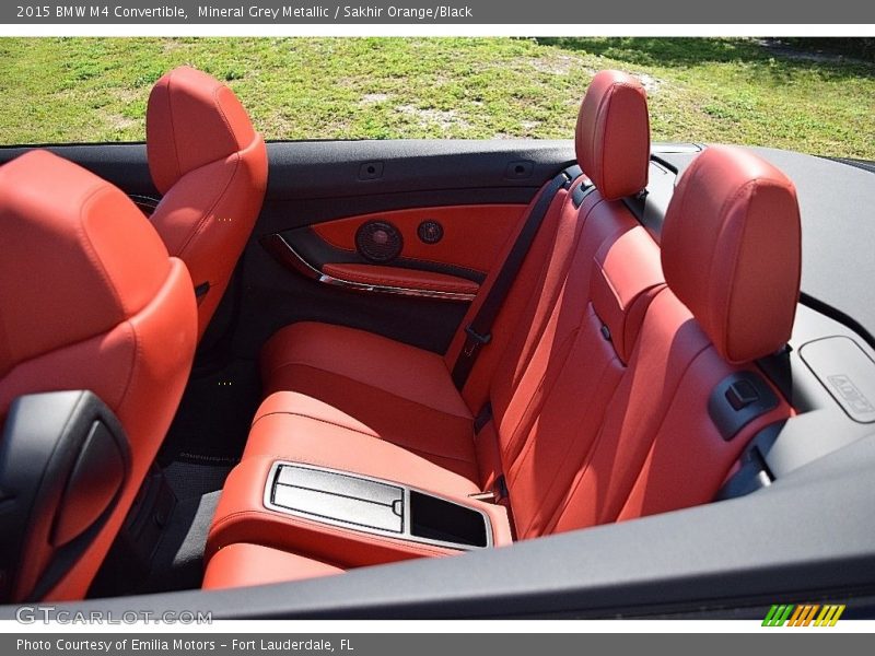 Mineral Grey Metallic / Sakhir Orange/Black 2015 BMW M4 Convertible