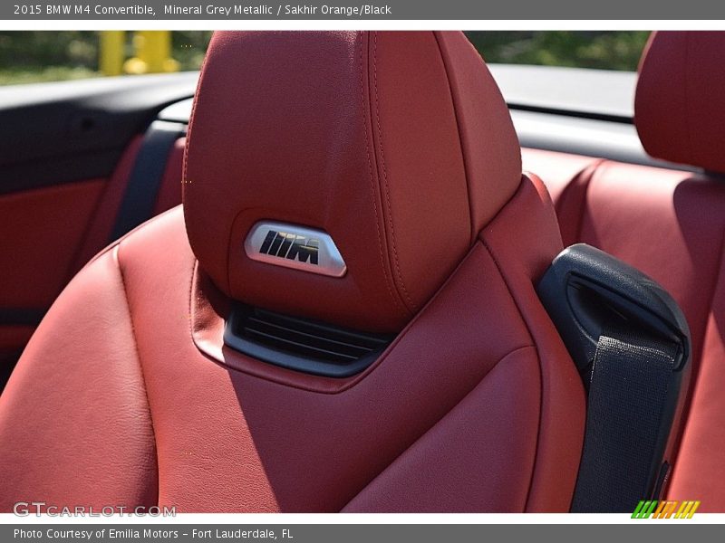 Mineral Grey Metallic / Sakhir Orange/Black 2015 BMW M4 Convertible