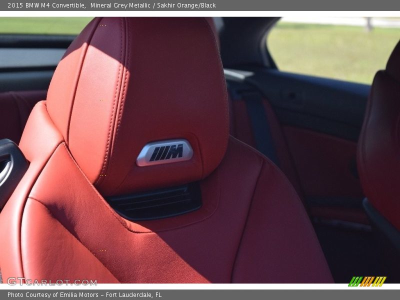 Mineral Grey Metallic / Sakhir Orange/Black 2015 BMW M4 Convertible