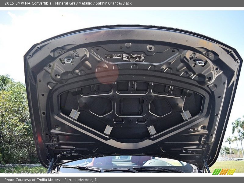 Mineral Grey Metallic / Sakhir Orange/Black 2015 BMW M4 Convertible