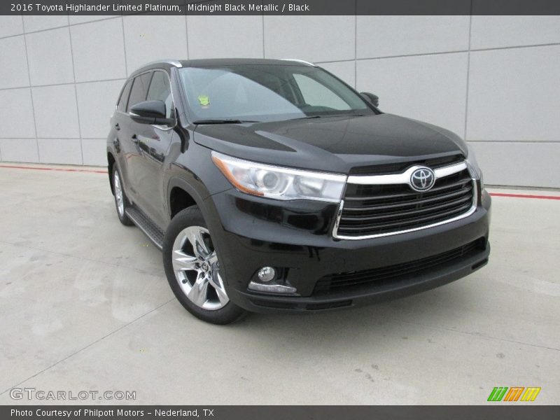 Midnight Black Metallic / Black 2016 Toyota Highlander Limited Platinum