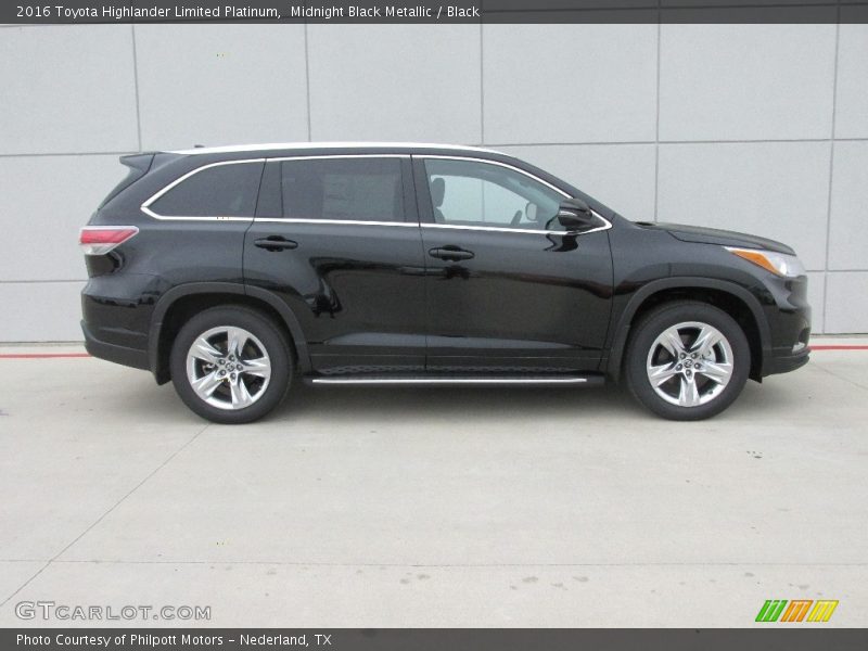 Midnight Black Metallic / Black 2016 Toyota Highlander Limited Platinum