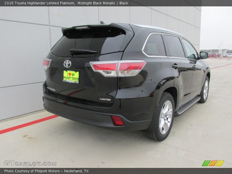 Midnight Black Metallic / Black 2016 Toyota Highlander Limited Platinum