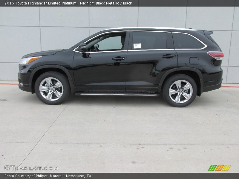 Midnight Black Metallic / Black 2016 Toyota Highlander Limited Platinum
