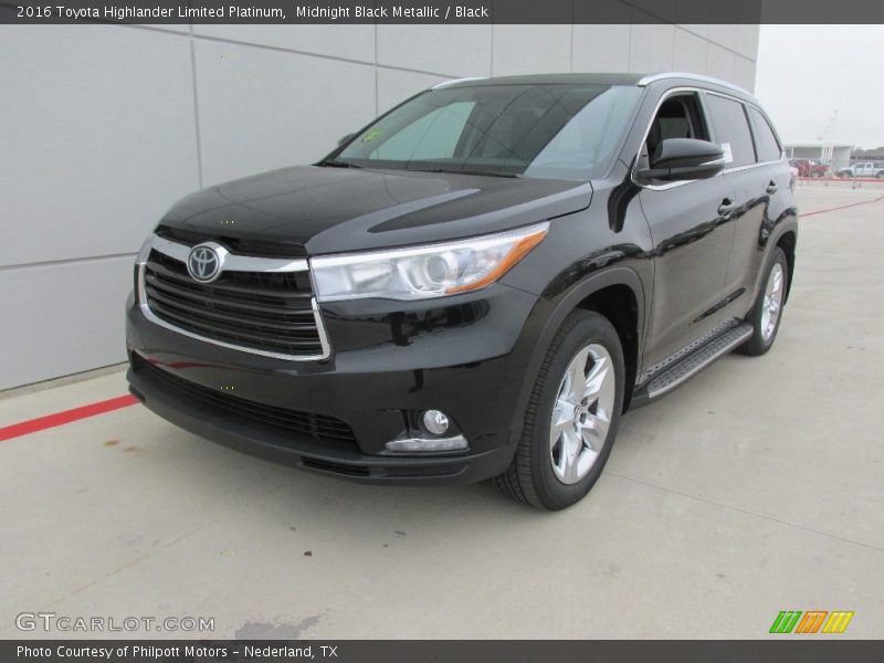 Midnight Black Metallic / Black 2016 Toyota Highlander Limited Platinum