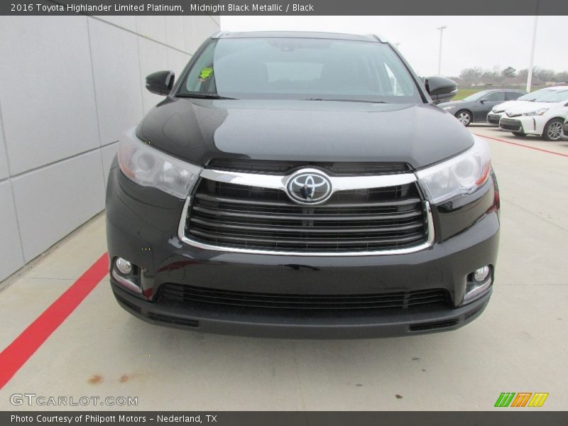 Midnight Black Metallic / Black 2016 Toyota Highlander Limited Platinum