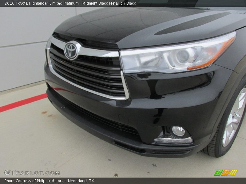 Midnight Black Metallic / Black 2016 Toyota Highlander Limited Platinum