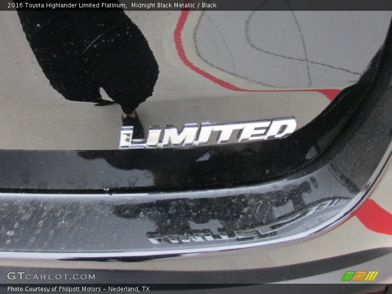 Midnight Black Metallic / Black 2016 Toyota Highlander Limited Platinum