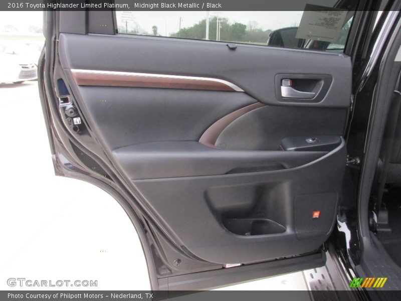 Midnight Black Metallic / Black 2016 Toyota Highlander Limited Platinum