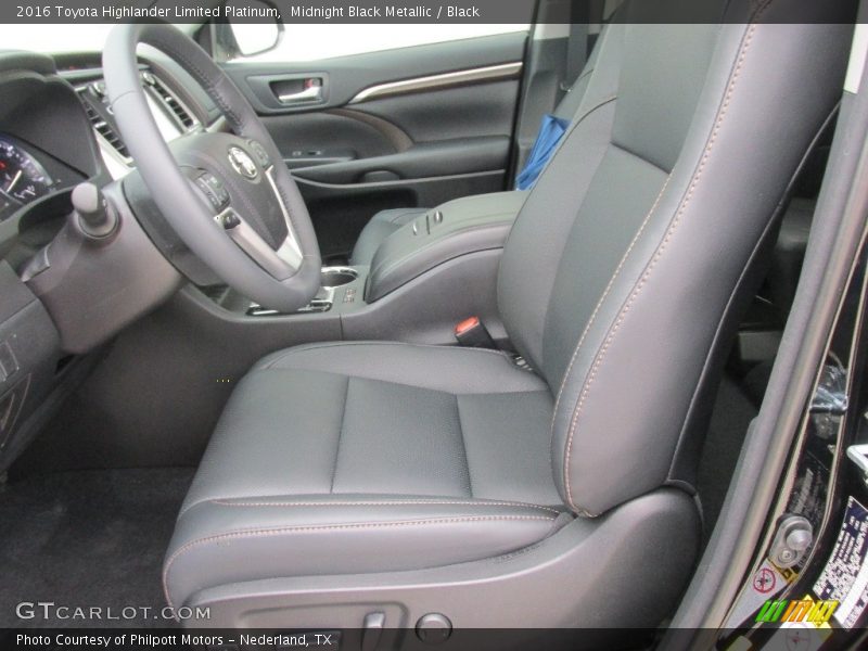 Midnight Black Metallic / Black 2016 Toyota Highlander Limited Platinum