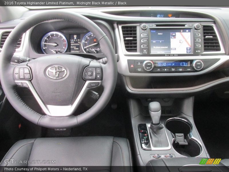 Midnight Black Metallic / Black 2016 Toyota Highlander Limited Platinum