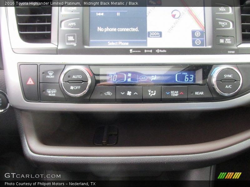 Midnight Black Metallic / Black 2016 Toyota Highlander Limited Platinum