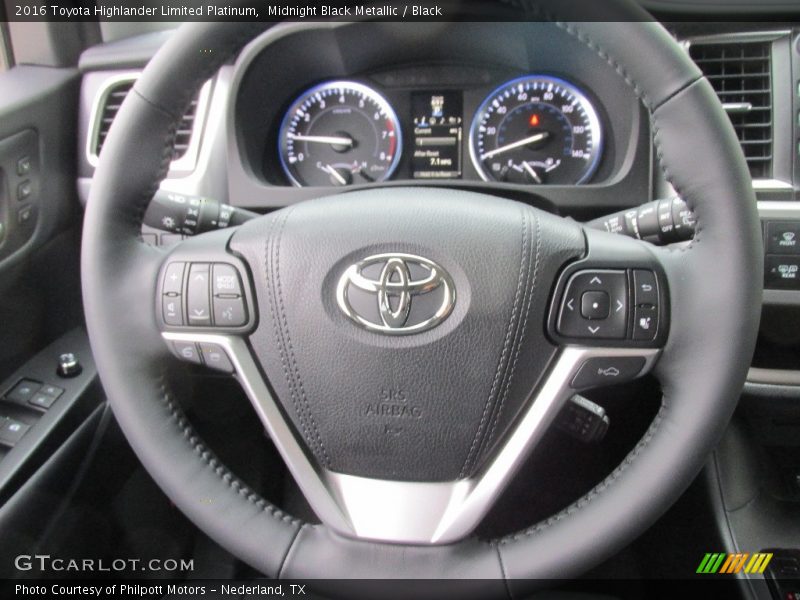 Midnight Black Metallic / Black 2016 Toyota Highlander Limited Platinum