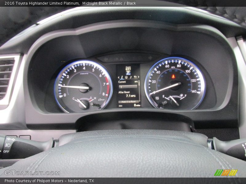 Midnight Black Metallic / Black 2016 Toyota Highlander Limited Platinum