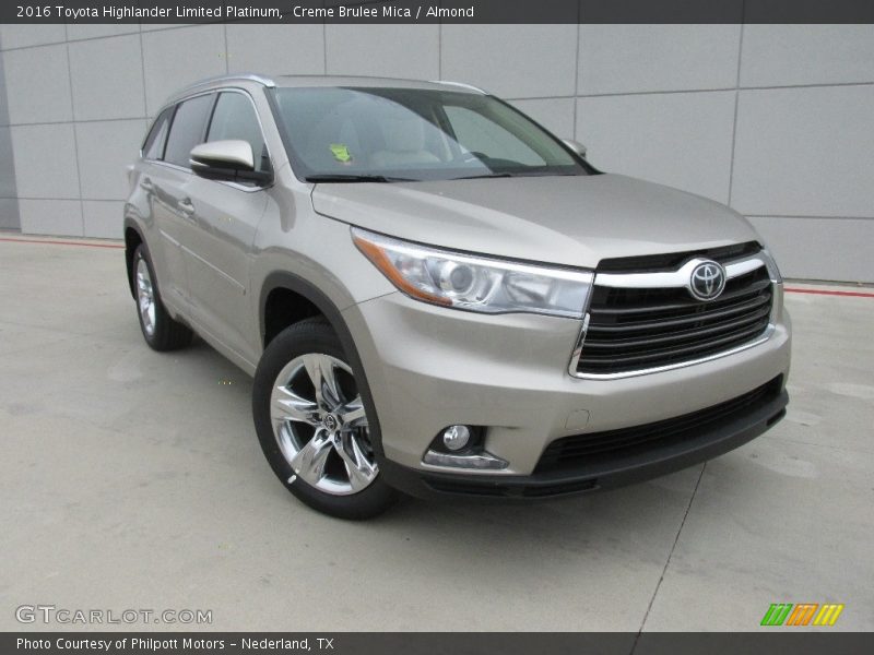 Creme Brulee Mica / Almond 2016 Toyota Highlander Limited Platinum